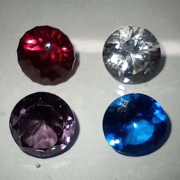10mm Round Synthetic/Lab-Created Loose Gemstones -- Set of 4 - Picture 1 of 7